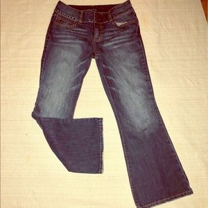 London Jeans 10 stretch flare high-rise blue jeans